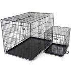 Dog Cage Pet Puppy Metal Training Crate Carrier Black S M L XL XXL sizes Easipet