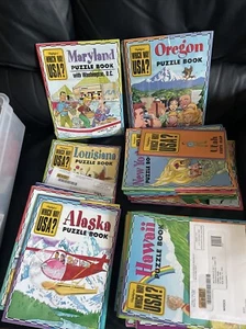 Lot Of 41 States Highlights Which Way USA States Puzzle Magazines 6 New - Picture 1 of 2