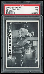 Tarjeta Topps Superman 1966 #49 Capture The Crooks PSA 7 - Imagen 1 de 4