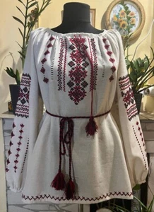 Hand embroidered Women's Blouse 2XL, Ukrainian folk style - Picture 1 of 8
