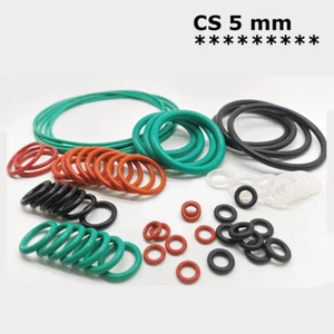 Schnurstärke 5mm Silikon NBR FKM O-Ringe Dichtungsringe Dichtung Dichtring - Picture 1 of 12