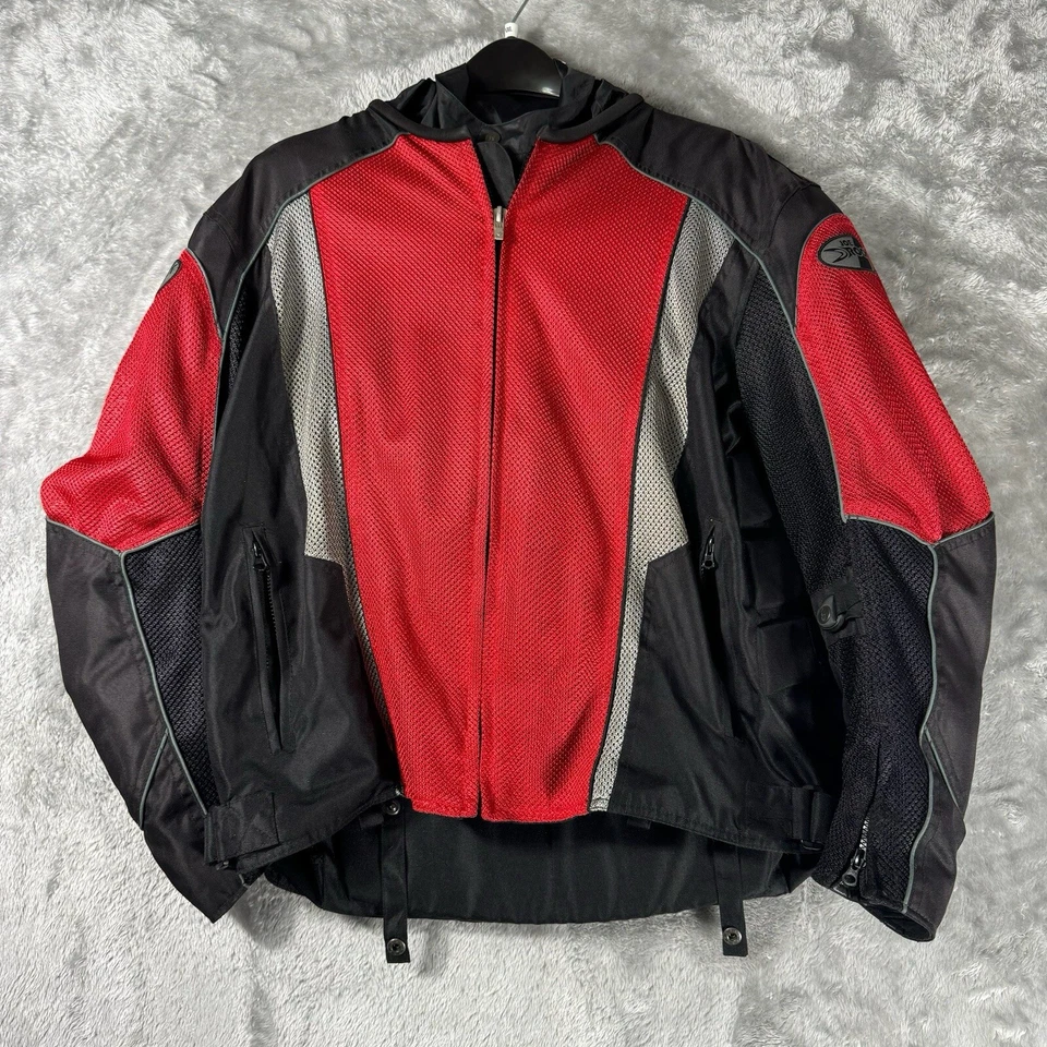Chaqueta de motocicleta Joe Rocket Atomic 5.0 roja negra para hombre 2XL armadura equipo de conducción Foto 1 de 4