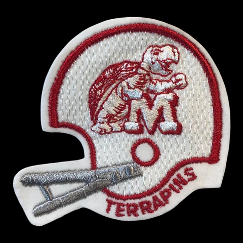 MARYLAND TERRAPINS NCAA COLLEGE VINTAGE 3.25" FOOTBALL HELMET LOGO TEAM PATCH Cover