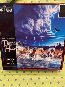 Prism "THUNDERING HOOVES" 500 Pc 19" x 14" Puzzle John Vanstraalen Free Ship NEW - Picture 1 of 2