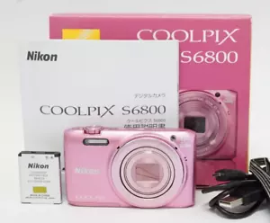 Nikon COOLPIX S6800 16.0MP Digital Camera pink Used Box from japan giftt present - Picture 1 of 7