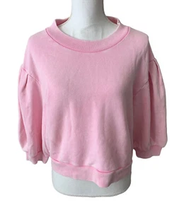 Something Navy Damen-Sweatshirt Mandi kurz geschnitten Gr. Large Loungewear rosa - Bild 1 von 5