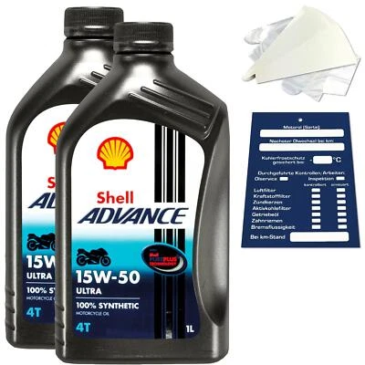 2 Liter original Shell Advance 4T Ultra 15W50 Motoröl Motorrad 600041556 - Bild 1 von 4