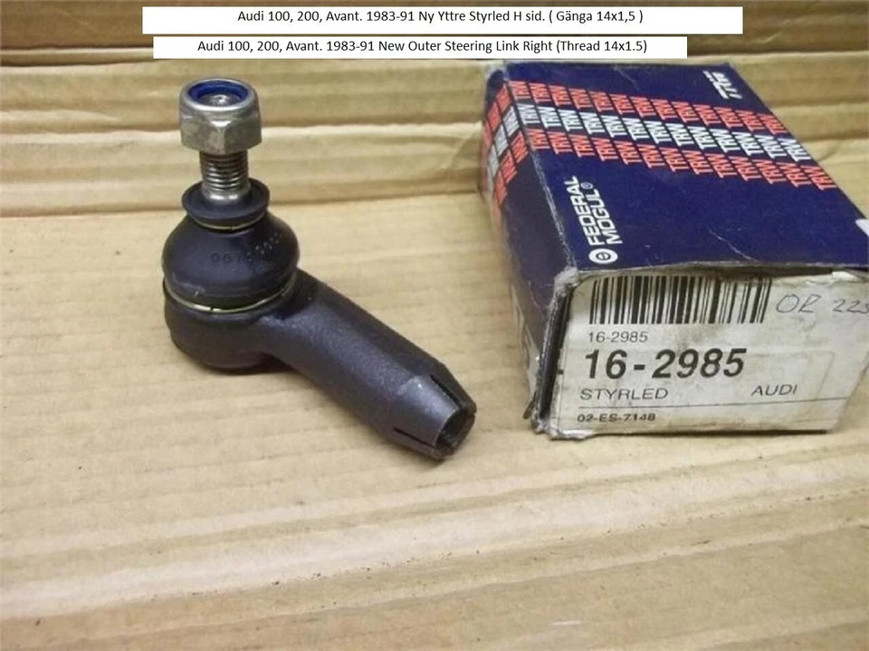  Audi 100, 200, Avant. Nuevo eslabón de dirección exterior derecho 1983-91 (rosca 14x1,5)  Foto 1 de 1