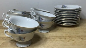 Wawel China 10 Tea Cups, 10 Saucers, Made In Poland, floral - Picture 1 of 11