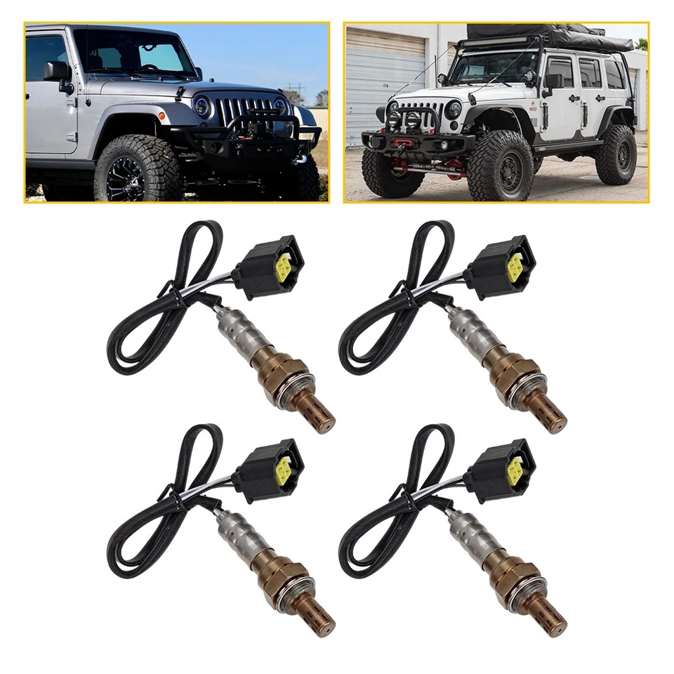 4x Sensor de oxígeno aguas arriba y aguas abajo para Jeep Wrangler 2001-2018 234-4228 234-4229 EAH Foto 1 de 4