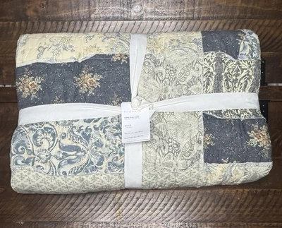 Pottery Barn Delaney Handcrafted Patchwork Cotton Quilt King /Cal K NEW! - Image 1 of 4