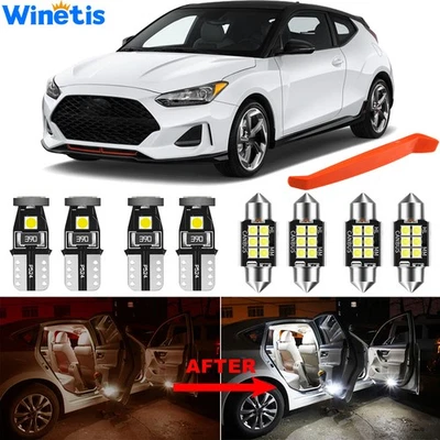 Kit de luces interiores LED para Hyundai Veloster 2019-2021 luces blancas actualización bombilla Foto 1 de 4