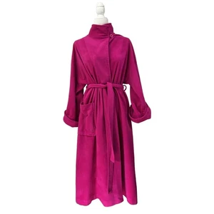 Vintage 80s Vanity Fair Velour Robe Housecoat Fuchsia Jewel Tone USA Size Large - Bild 1 von 17