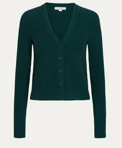 Vince Cardigan Plush Boiled Cashmere Button Cardigan Jade Lake Green M;NWT - Picture 1 of 13