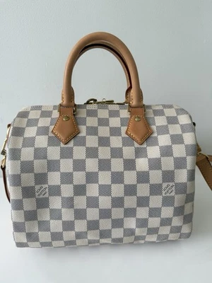 Louis Vuitton Damier Azur Speedy Bandouliere 25 Canvas Bag Handbag - Image 1 of 4