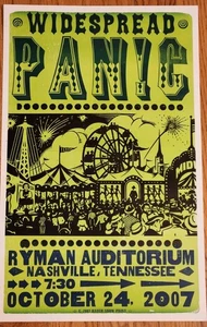 Widespread Panic Ryman Poster Nashville 2007 Hatch Show Print Green - Picture 1 of 8