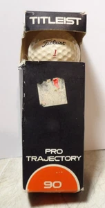 3 Vintage Acushnet Titleist Pro Trajectory 90 Golf Balls NOS Sleeve - Picture 1 of 7