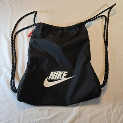 Nike Gymsack  Black.  Shoulder Sling. 17x12.5" Black - Image 1 of 4