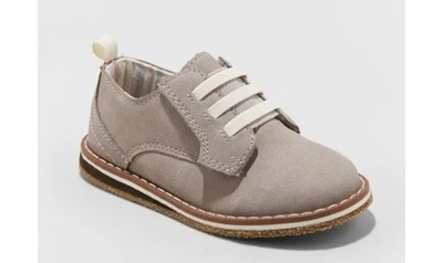 NWT Cat & Jack Toddler Boys Gray Dress Shoes Size 5 Oxford Style Slip On Dressy - Image 1 of 4