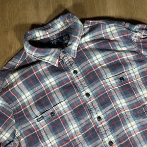 Polo Ralph Lauren Herren klassische Passform Knopfleiste kariert Bleiche Flanell 2X Big & Tall - Bild 1 von 8