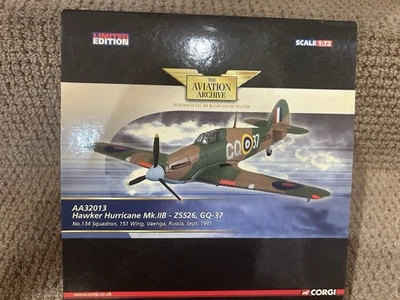 Corgi 1:72 Hawker Hurricane Mk. IIB, 134 Sqn, Vaenga Russia 1941, No. AA32013 - Image 1 of 4