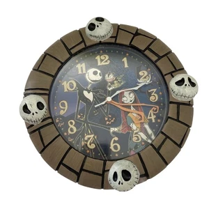 VTG Disney Nightmare Before Christmas Wall Clock Touchstone Pictures Jack/Sally - Picture 1 of 7