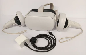 Meta Oculus Quest 2 (64GB, White) VR Headset + Controllers - Full Function *COND - Picture 1 of 18