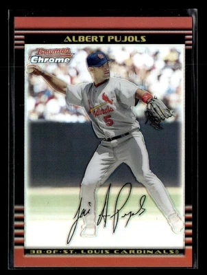 2002 Bowman Chrome Albert Pujols Refractor /500 #15 Cardinals SE1260 - Image 1 of 2