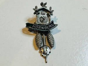 Vintage Hornberg Germany Black Forest House of Cuckoo Clocks Kuckucksuhr Pin - Picture 1 of 4