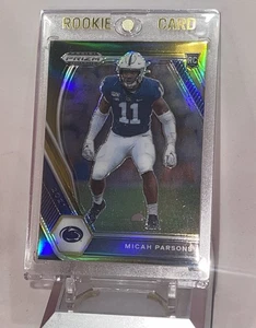 Tarjeta de novato Micah Parsons NEGRA dorada Prizm 3/5 SSP. Selecciones del draft de Panini 2021 - Imagen 1 de 9