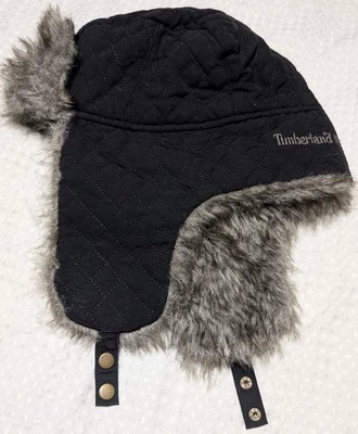 Timberland Black/ Faux Fur Winter Trapper  Size Large/X-Large Unisex  - Image 1 of 4