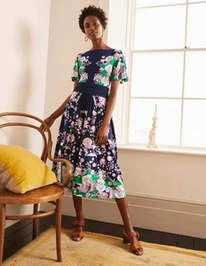 Boden Rosemary Dress Navy Enchanted Garden Floral 8 - Picture 1 of 8