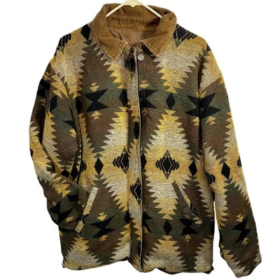 Abrigo de Granero Reversible Brandon Thomas De Colección para Mujer XL Western Chore Ranchcore Tribal  Foto 1 de 4