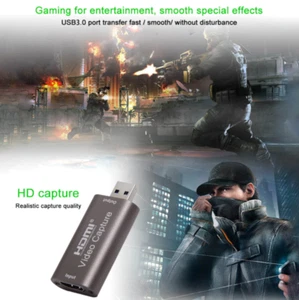 HDMI to USB 3.0 Video Capture Card Streaming Audio Video Capture 4K Gaming - Picture 1 of 3
