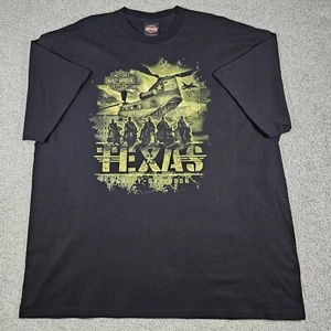 Harley Davidson Bedford Texas Military Bike Two Sided T-Shirt Men’s Size 2XL - Picture 1 of 7