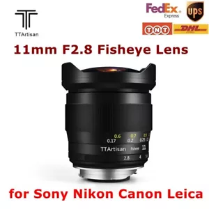 DHL TTArtisan 11mm F2.8 Lens Full Frame Fisheye Lens for Sony Nikon Canon Leica - Picture 1 of 6