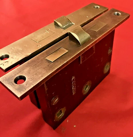 2 Antique (Corbin) Mortise Door Lock/Latches: 1 is a Rare Design w/2 Locks Cover