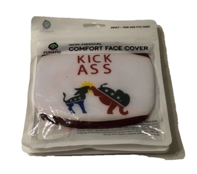 Republicans Kiss Ass Democrats Donkey Elephant Novelty Face Mask Lot 3 Sealed - Image 1 of 2