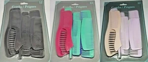 NEW 12 Pack Variety Hair Combs Black/Assorted Colors - Greenbrier International - Picture 1 of 4
