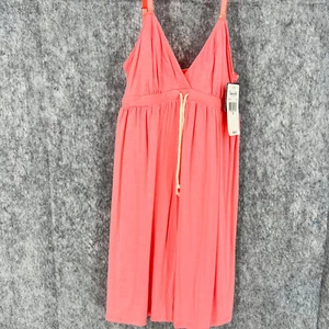 Herrliches Damen Trägerärmel Grapefruit Nachtwäsche V-Ausschnitt einfarbig Babydoll Kleid S - Bild 1 von 7