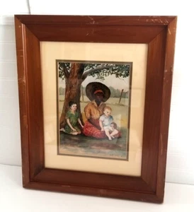 Juanita Courtney Print Saturday Afternoon Hand Signed 38/100 Black Americana Art - Picture 1 of 17
