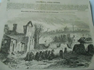 Gravure 1855 - Dispositio, des barricades dans les rues de Sébastopol - Picture 1 of 1