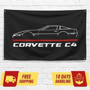 Bandera de regalo de cumpleaños para Chevrolet Corvette C4 Car Enthusiast 3x5 ft - Imagen 1 de 2