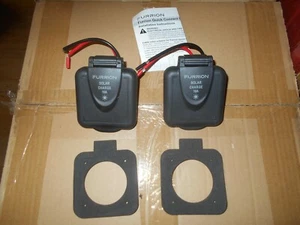 *SET OF 2 FURRION QUICK CONNECT SOLAR CHARGING INLET 10 AMP BLACK FREE SHIP - Picture 1 of 7