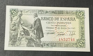 ESPAÑA. EDIFIL 449. 5 PTAS 15 DE JUNIO DE 1945 SIN SERIE - Picture 1 of 2