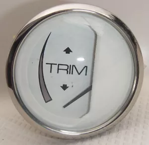 # GP9758A NEW Faria OMC Cobra Trim Up / Down White / Stainless Gauge FREE SHIP! - Foto 1 di 5