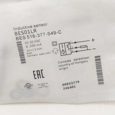 Inductive Sensor For BES01LR BES 516-377-S49-C 10-30 VDC Proximity Sensor - Image 1 of 3