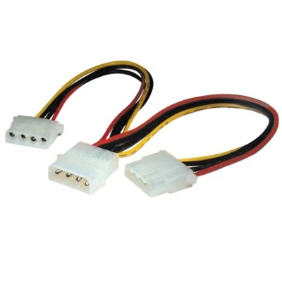 PC Stromkabel Y-Kabel Verteiler Adapter intern 5,25 " 0,2m - Bild 1 von 2