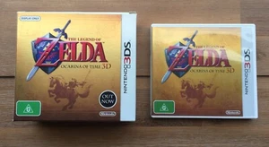 SUPER RARE Legend of Zelda Ocarina of Time 3DS GOLD Foil Display Box &Spiel CIB - Bild 1 von 13