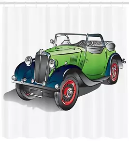 Vehicles Shower Curtain Fabric Bathroom Decor Set with Hooks 4 Sizes - Picture 1 of 26